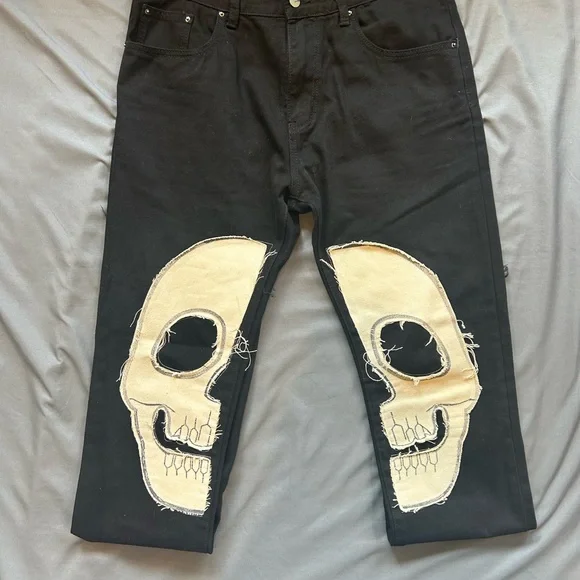 MNML Skull Jeans (LIKE NEW) - Picture 2 of 12